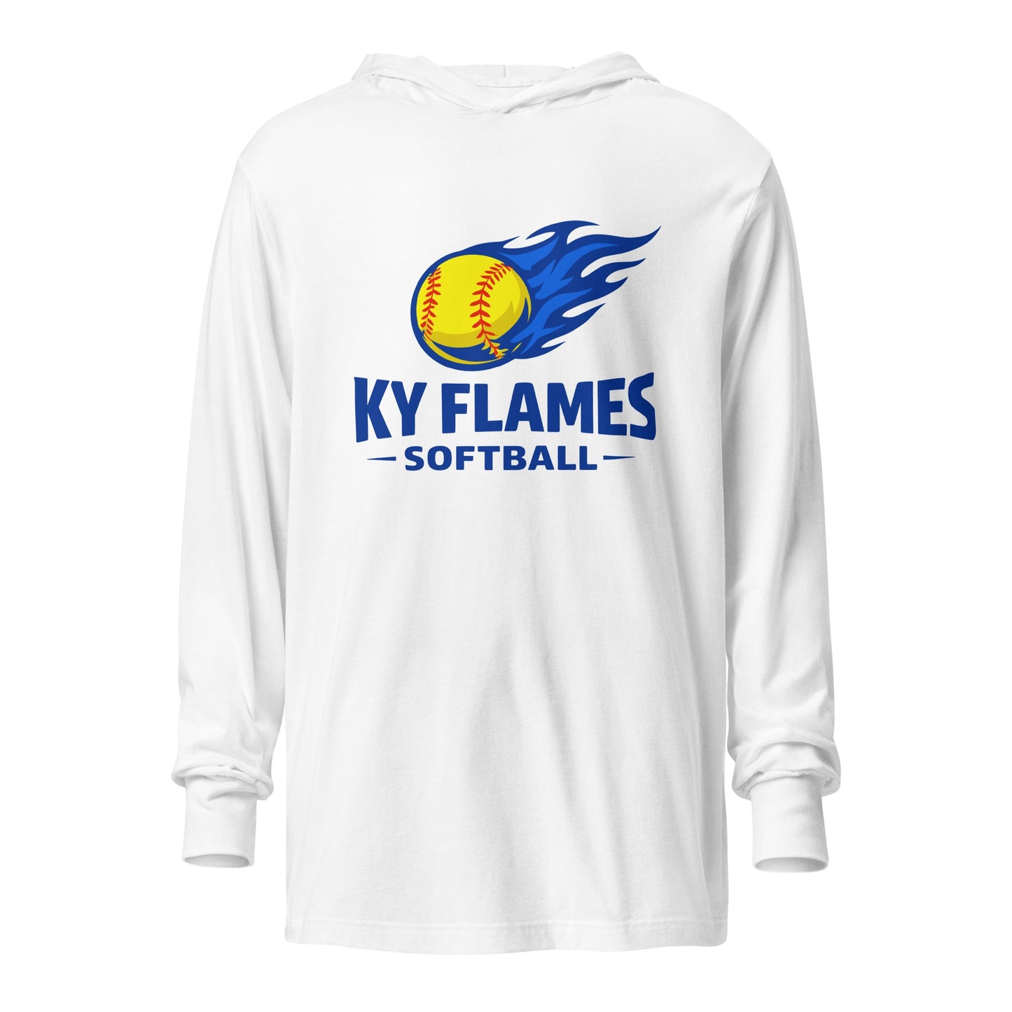 Performance | Hooded Long Sleeve T Shirt | KY Flames | Mark Logo