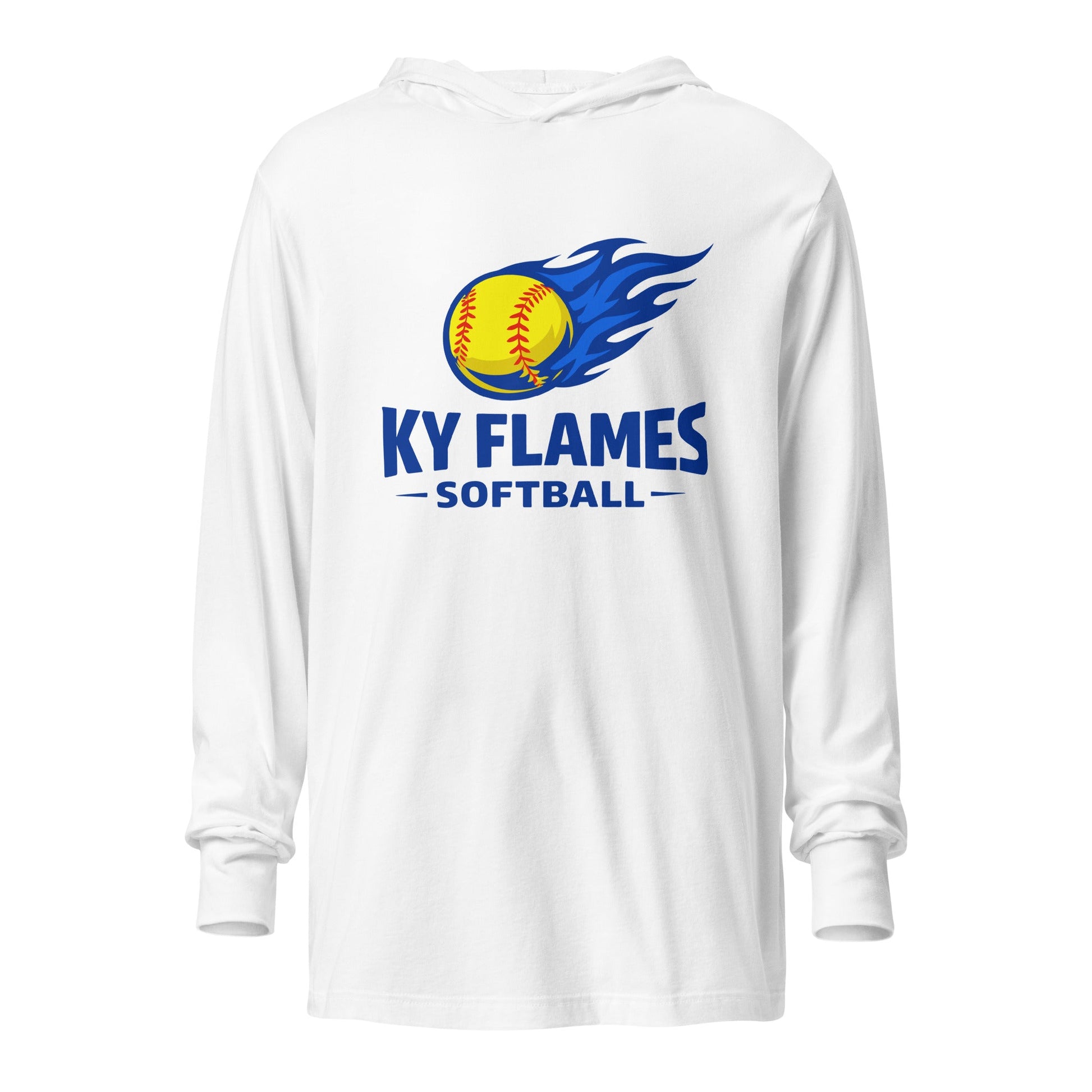 Performance | Hooded Long Sleeve T Shirt | KY Flames | Mark Logo
