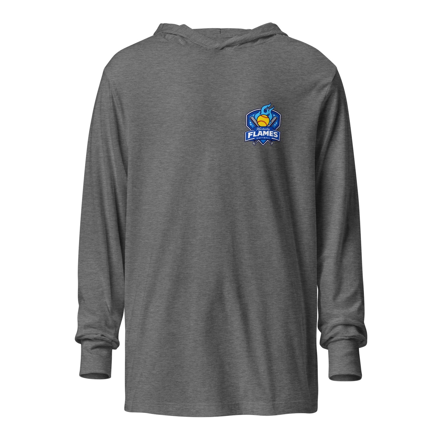 Performance | Hooded Long Sleeve T Shirt | KY Flames | Shield Logo