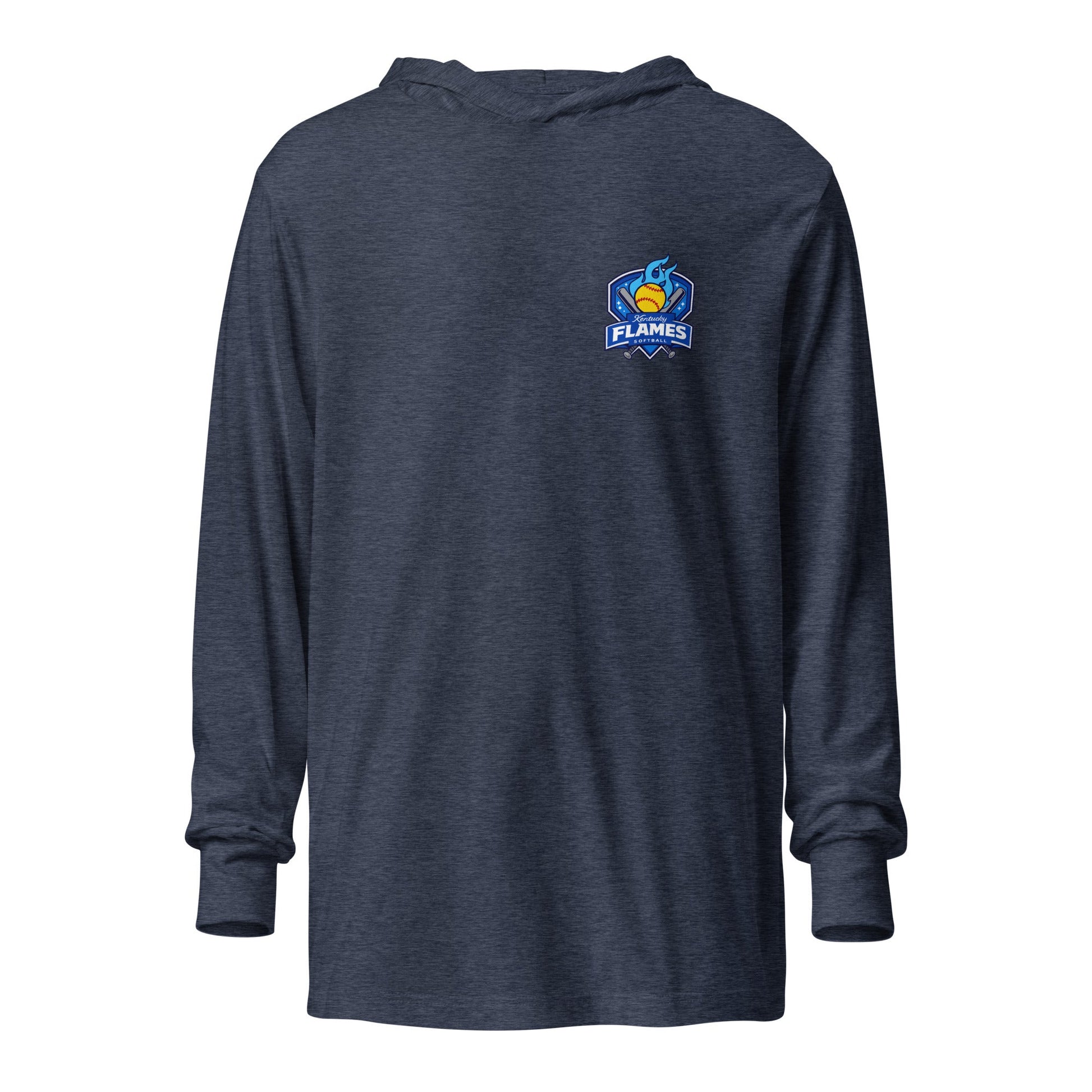 Performance | Hooded Long Sleeve T Shirt | KY Flames | Shield Logo