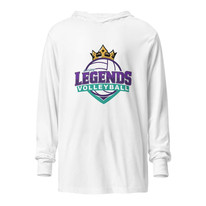 Performance | Hooded Long Sleeve T Shirt | Lady Legends Volleyball | Crown Logo