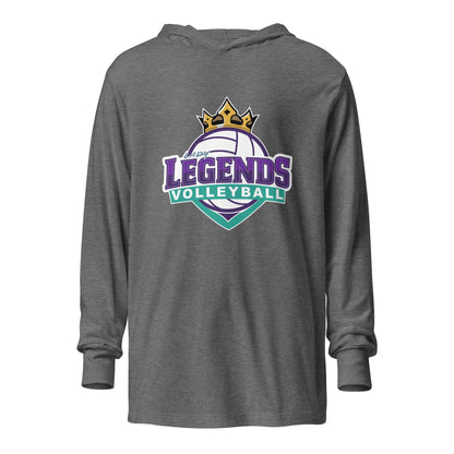 Performance | Hooded Long Sleeve T Shirt | Lady Legends Volleyball | Crown Logo