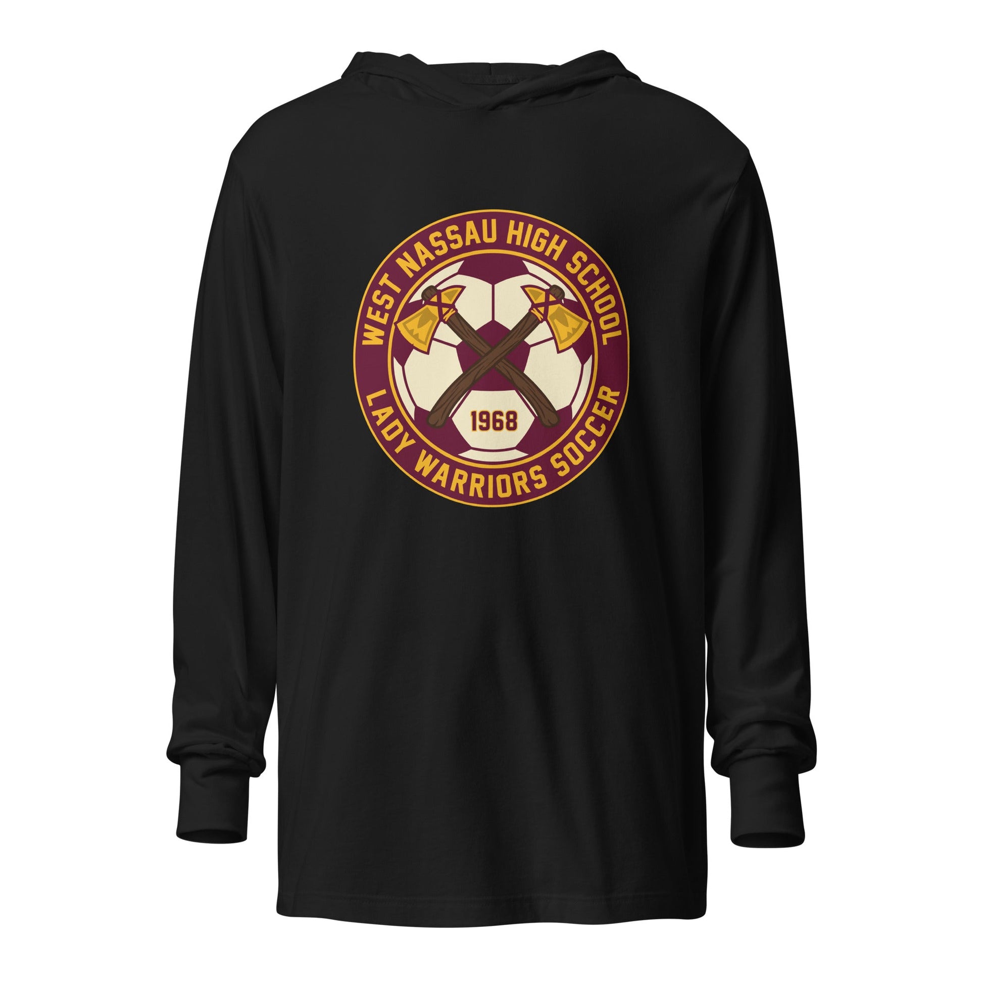 Performance | Hooded Long Sleeve T Shirt | Lady Warrior Soccer Booster Club | Lady Warriors Logo