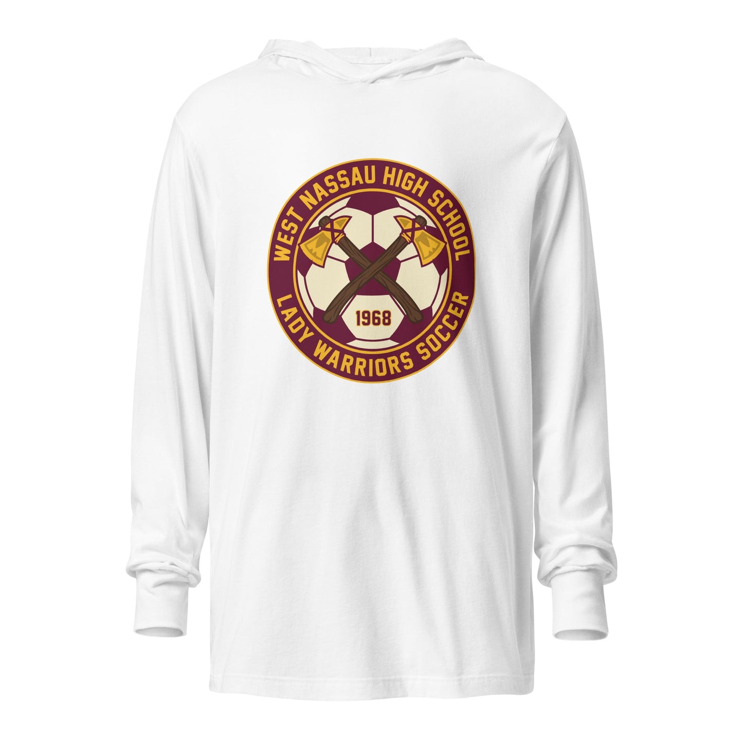 Performance | Hooded Long Sleeve T Shirt | Lady Warrior Soccer Booster Club | Lady Warriors Logo