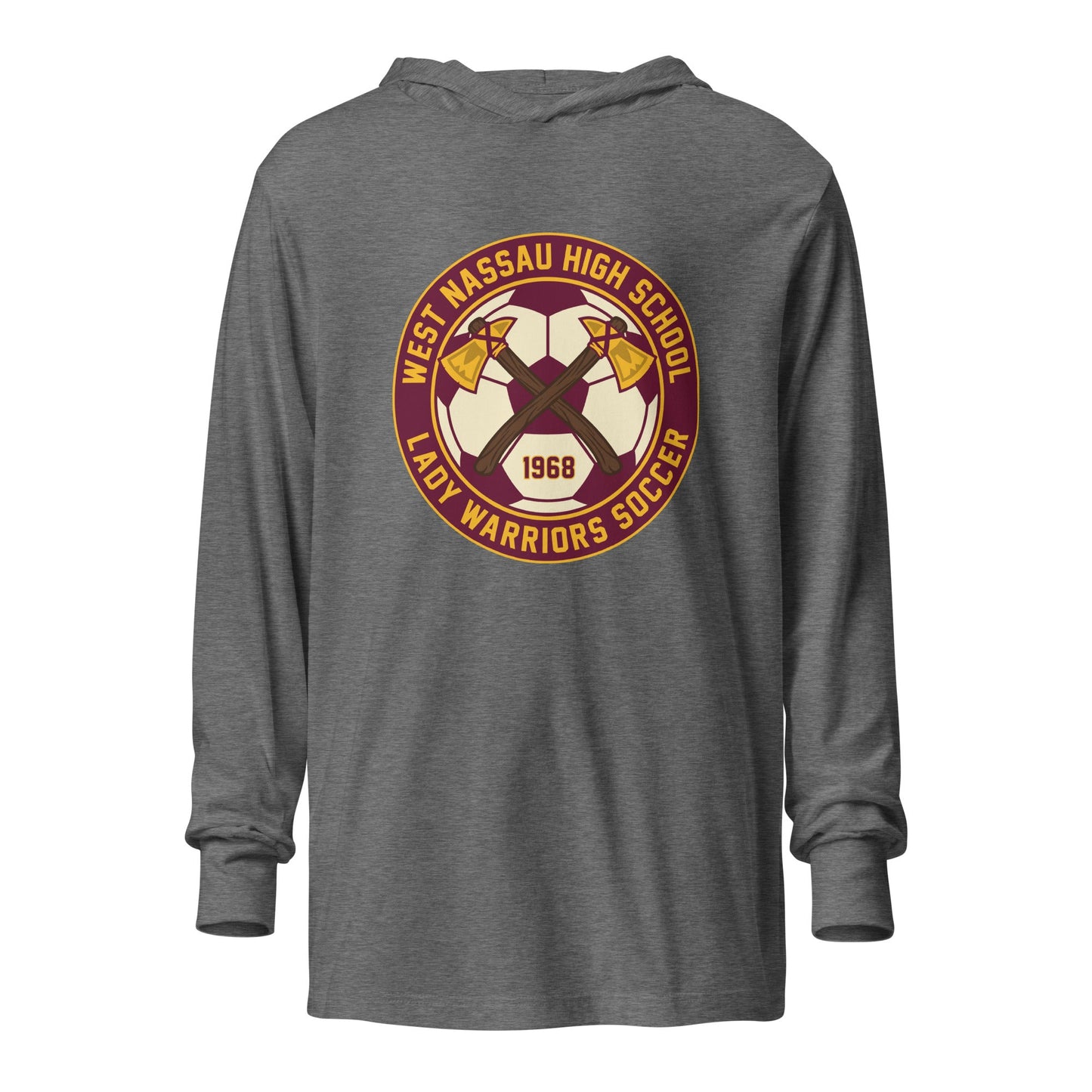 Performance | Hooded Long Sleeve T Shirt | Lady Warrior Soccer Booster Club | Lady Warriors Logo