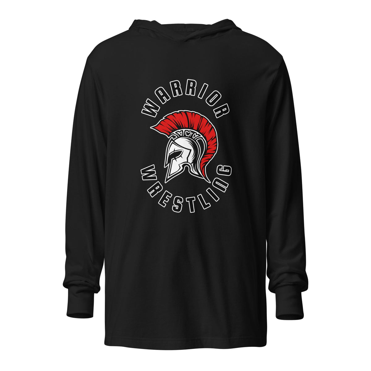 Performance | Hooded Long Sleeve T Shirt | Lafayette Warrior Youth Wrestling | Crest Logo