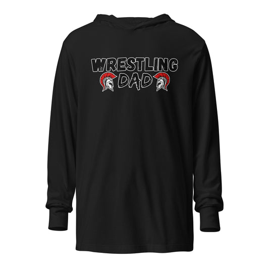 Performance | Hooded Long Sleeve T Shirt | Lafayette Warrior Youth Wrestling | Dad Emblem Logo