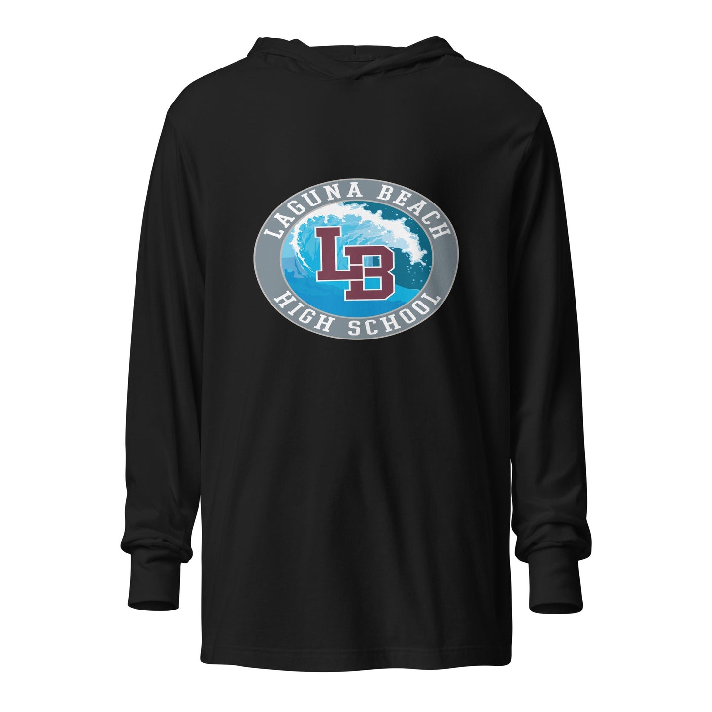 Performance | Hooded Long Sleeve T Shirt | Laguna Beach High School Wrestling | Wave Logo