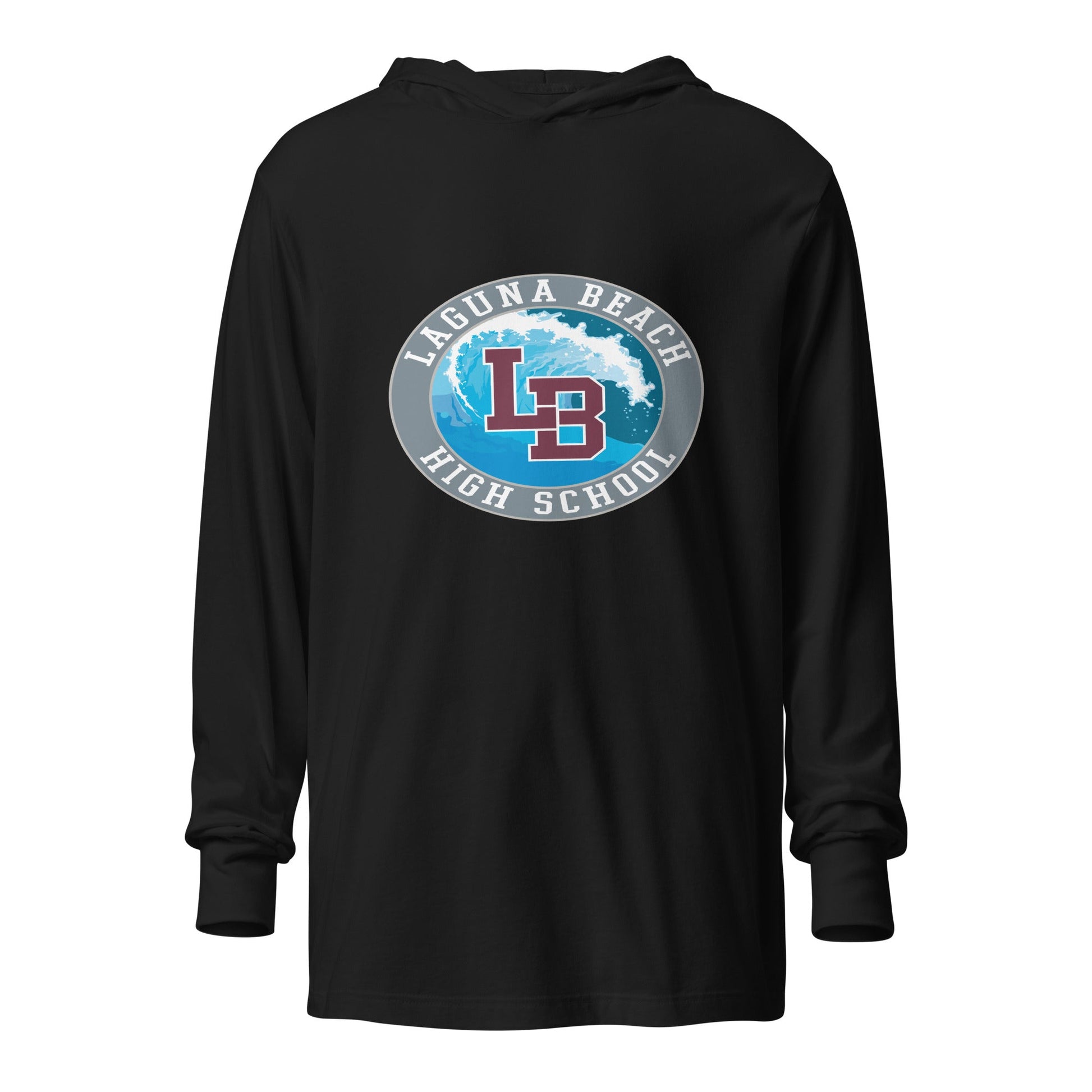 Performance | Hooded Long Sleeve T Shirt | Laguna Beach High School Wrestling | Wave Logo