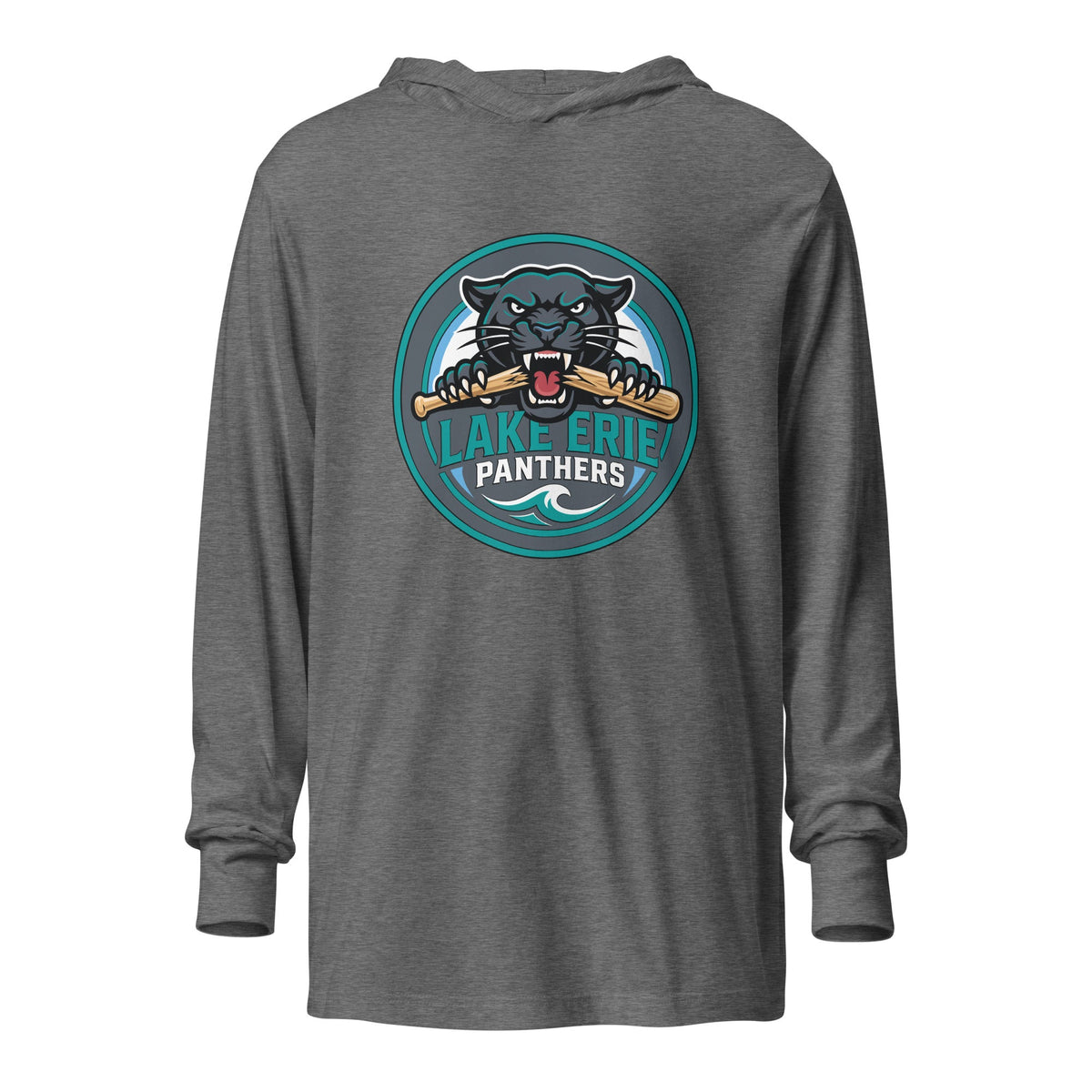 Performance | Hooded Long Sleeve T Shirt | Lake-Erie Panthers | Badge Logo