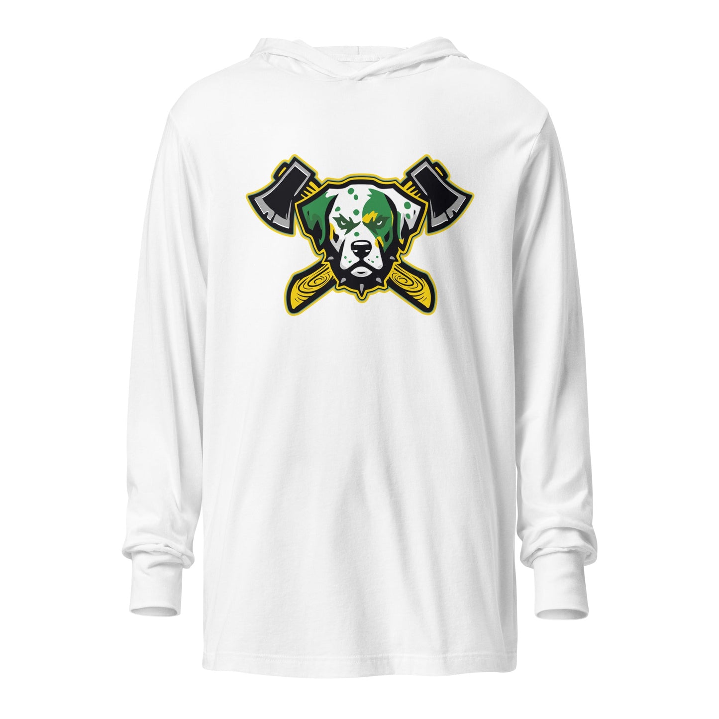 Performance | Hooded Long Sleeve T Shirt | Lake Erie Power Pines | Axe Logo