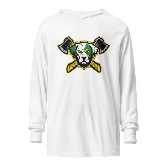 Performance | Hooded Long Sleeve T Shirt | Lake Erie Power Pines | Axe Logo