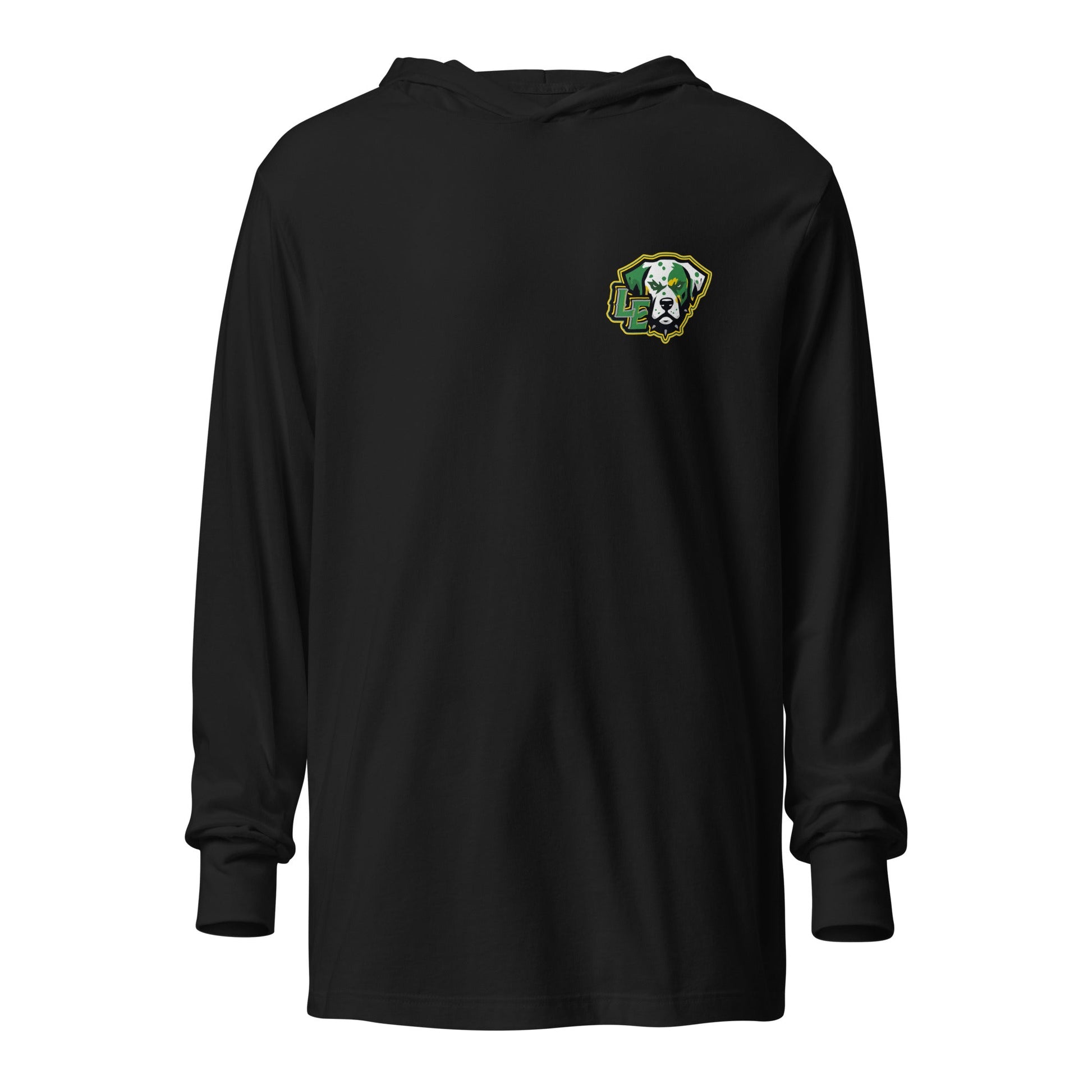 Performance | Hooded Long Sleeve T Shirt | Lake Erie Power Pines | LE Mascot Logo