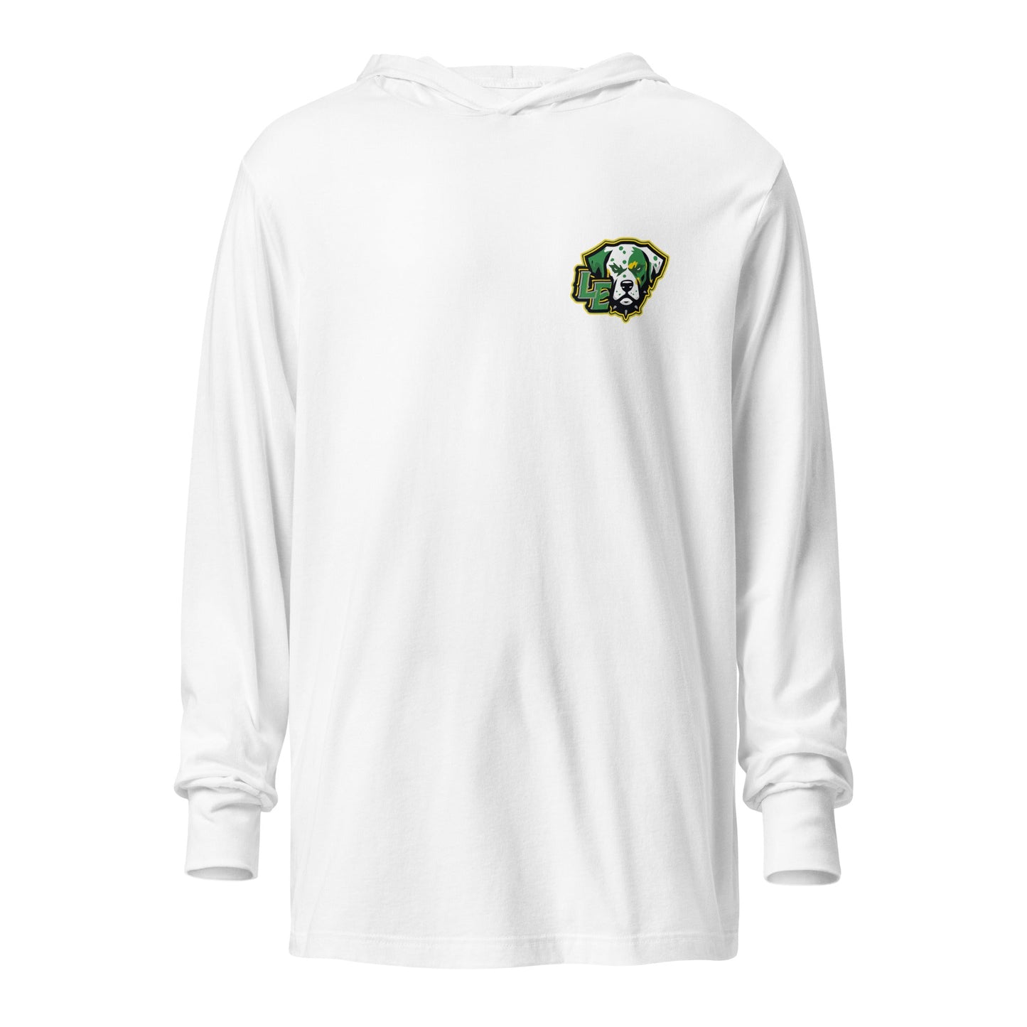 Performance | Hooded Long Sleeve T Shirt | Lake Erie Power Pines | LE Mascot Logo