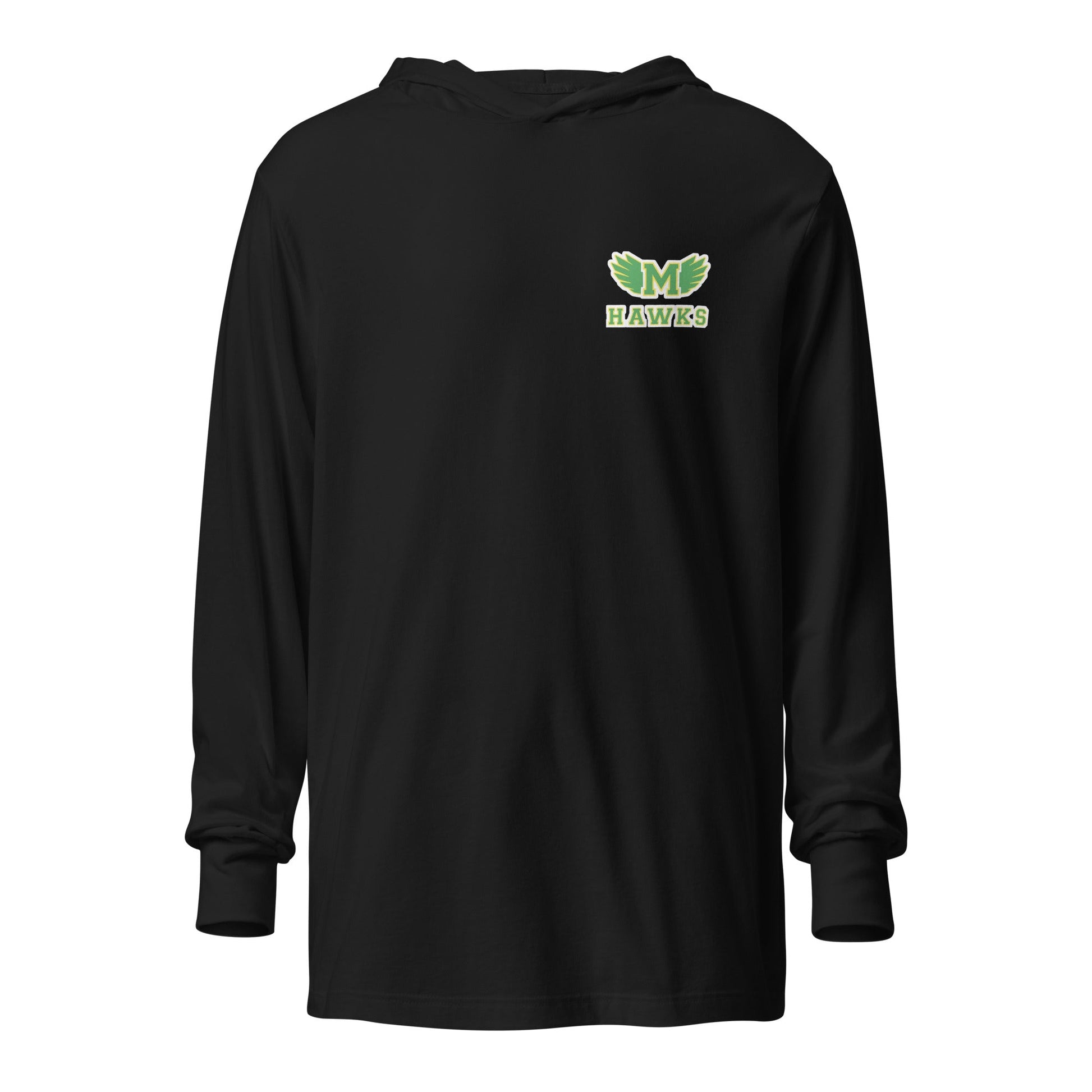 Performance | Hooded Long Sleeve T Shirt | Lake Minneola Hawks Football | Icon Logo