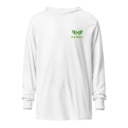 Performance | Hooded Long Sleeve T Shirt | Lake Minneola Hawks Football | Icon Logo