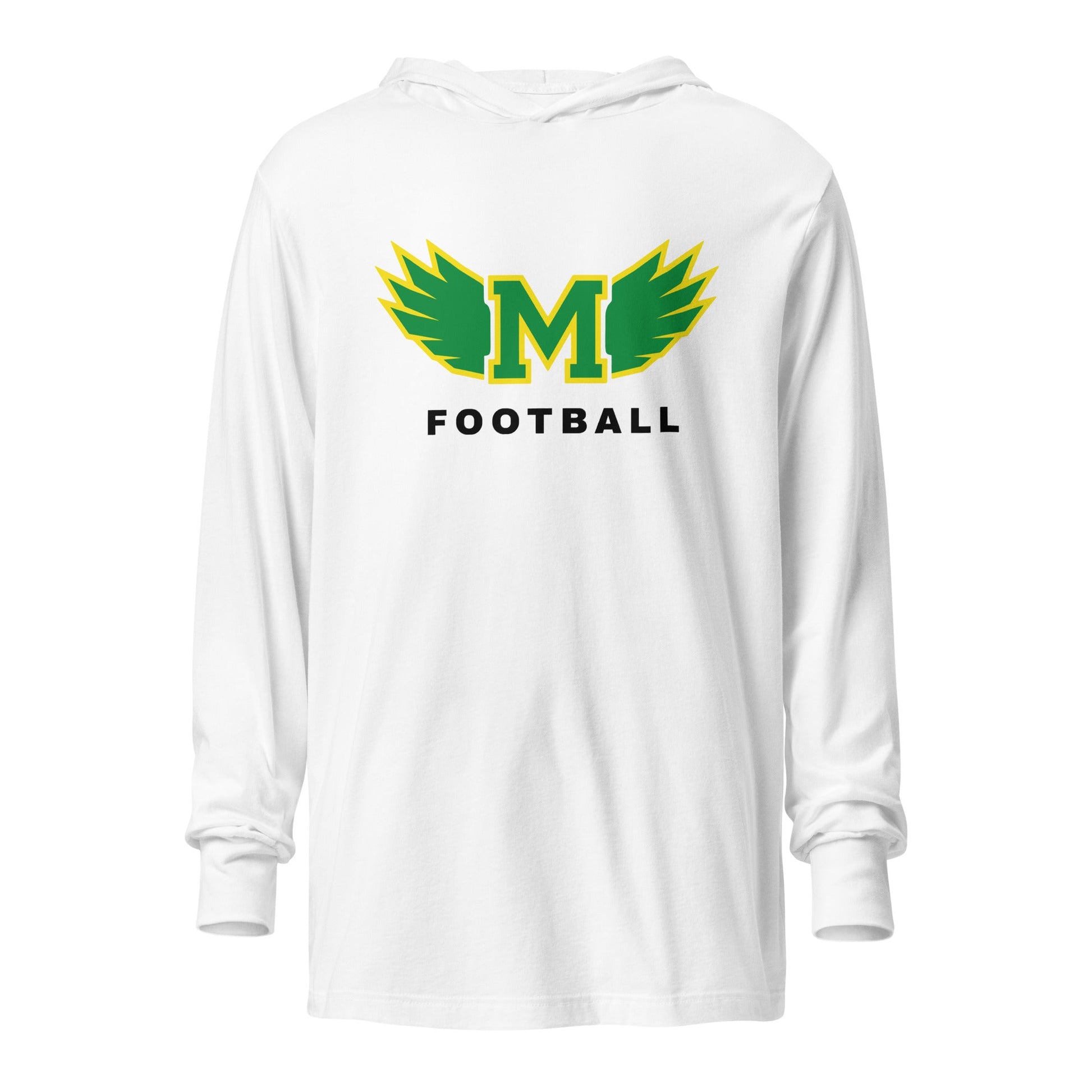 Performance | Hooded Long Sleeve T Shirt | Lake Minneola Hawks Football | Main Logo