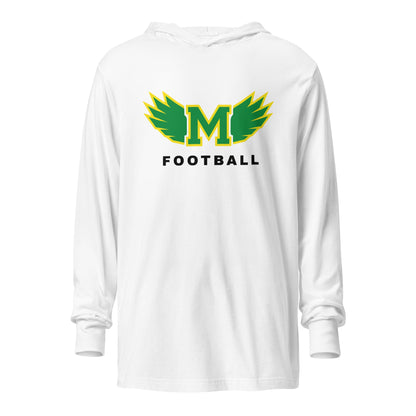 Performance | Hooded Long Sleeve T Shirt | Lake Minneola Hawks Football | Main Logo