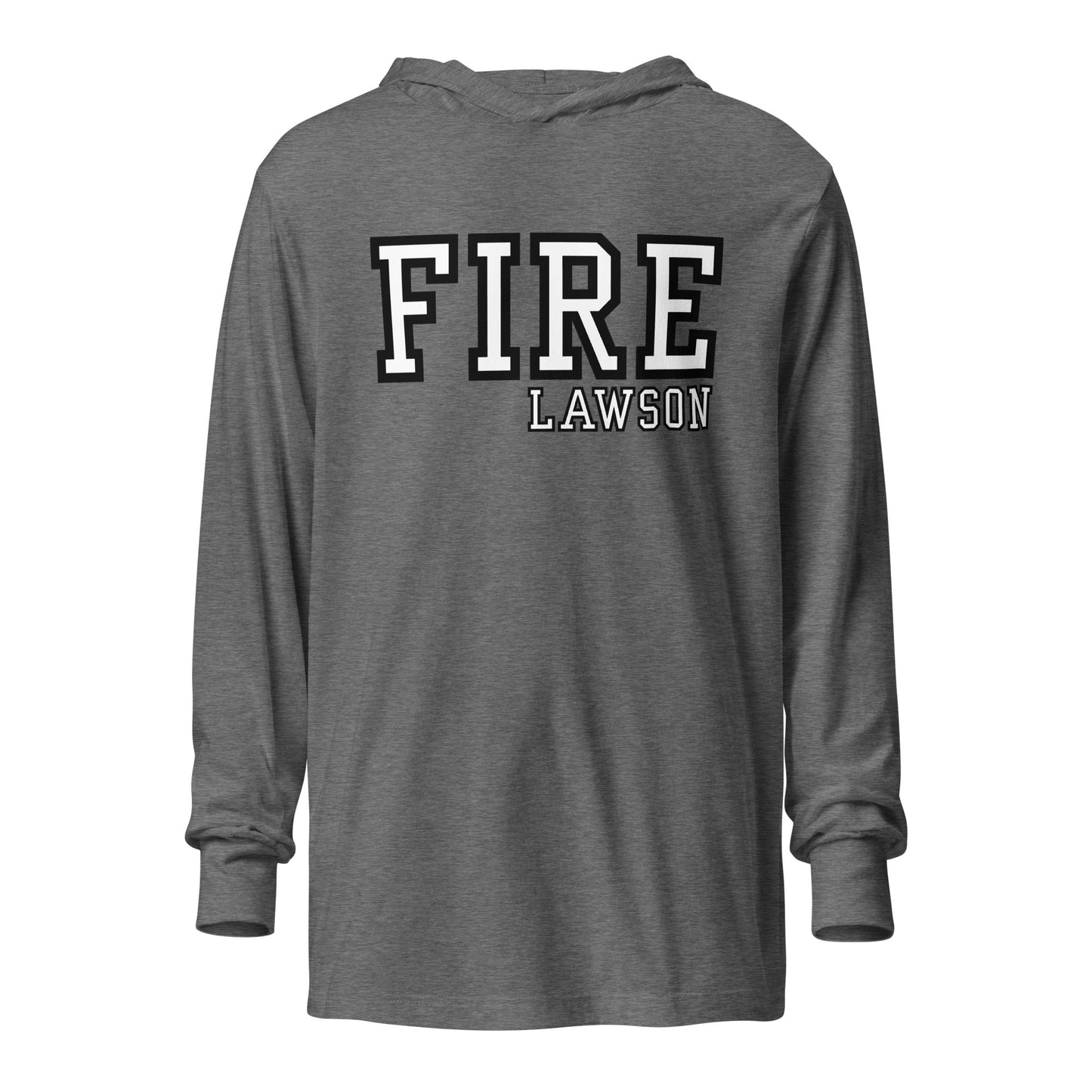 Performance | Hooded Long Sleeve T Shirt | Lawson Fire Department | Script Logo