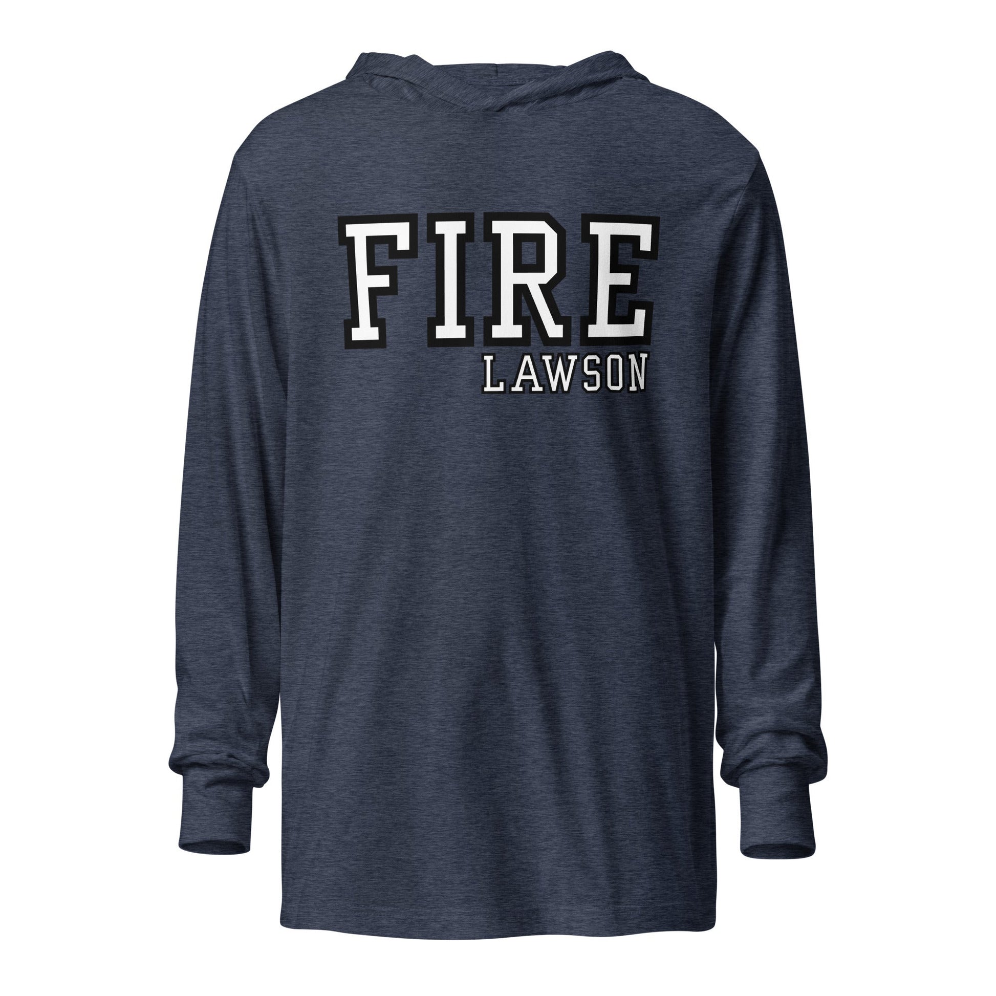 Performance | Hooded Long Sleeve T Shirt | Lawson Fire Department | Script Logo