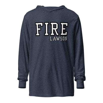 Performance | Hooded Long Sleeve T Shirt | Lawson Fire Department | Script Logo