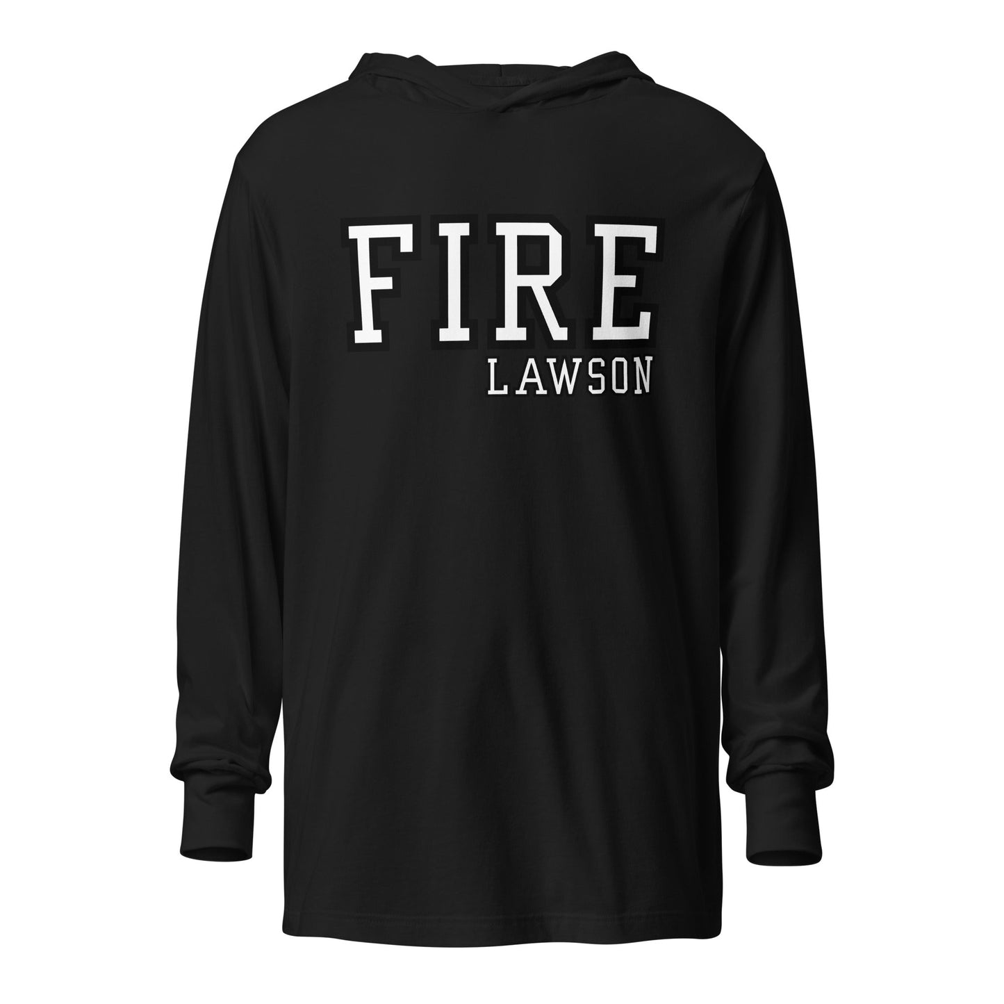 Performance | Hooded Long Sleeve T Shirt | Lawson Fire Department | Script Logo