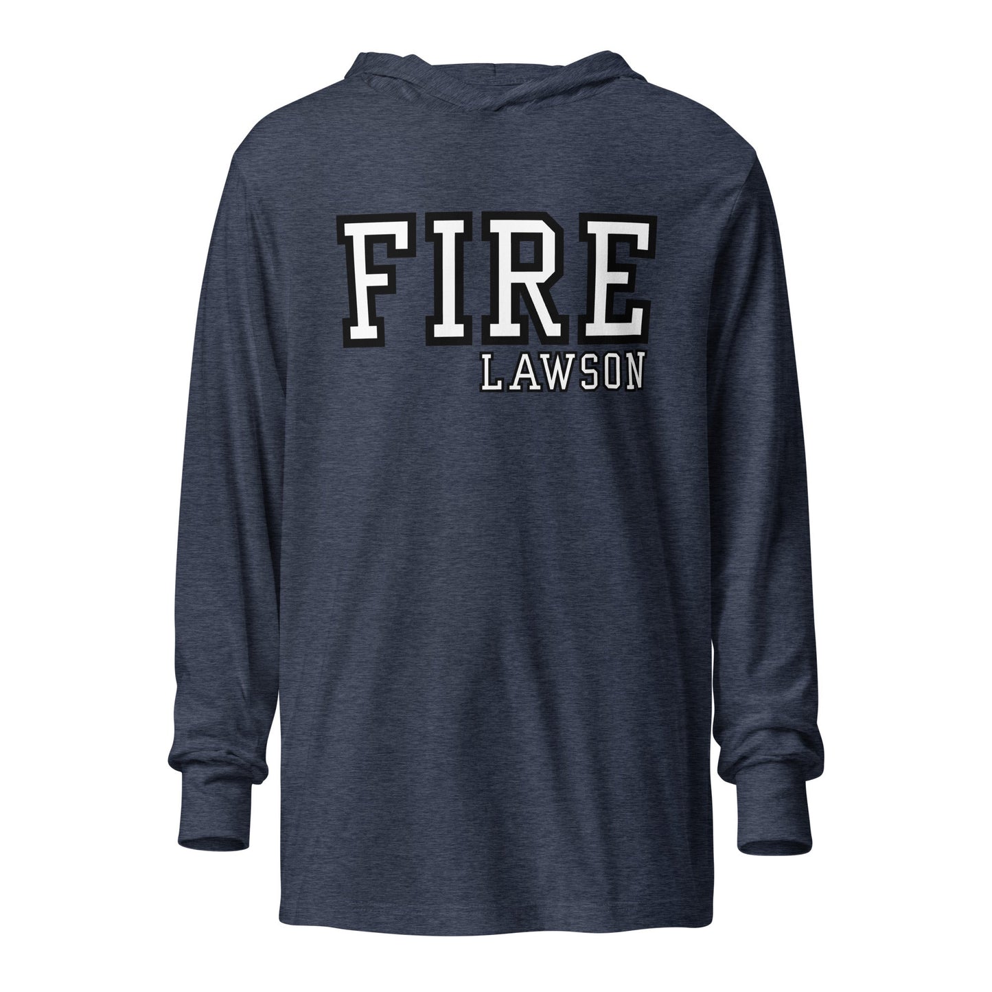 Performance | Hooded Long Sleeve T Shirt | Lawson Fire Department | Script Logo