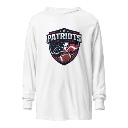 Performance | Hooded Long Sleeve T Shirt | LFMS Athletics | Patriots Football Logo