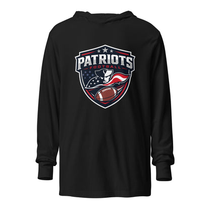 Performance | Hooded Long Sleeve T Shirt | LFMS Athletics | Patriots Football Logo