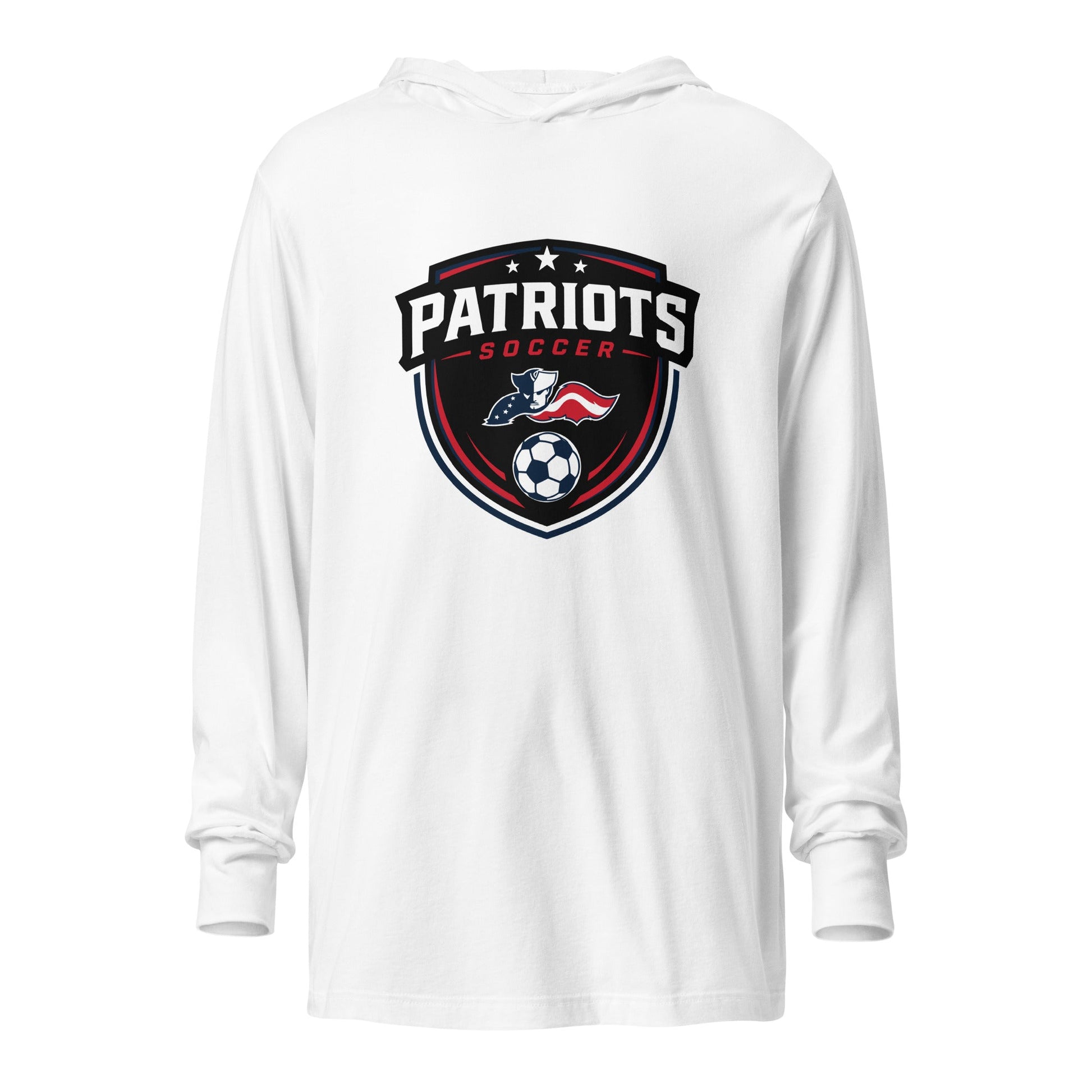 Performance | Hooded Long Sleeve T Shirt | LFMS Athletics | Patriots Soccer Logo