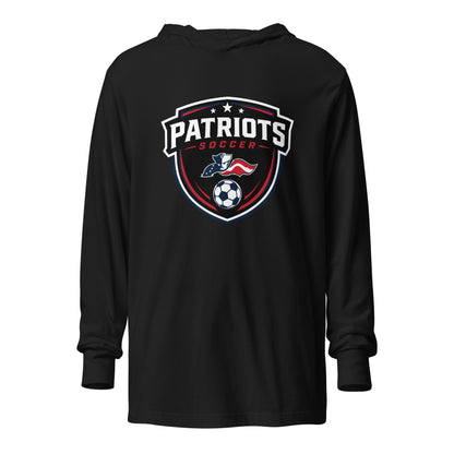 Performance | Hooded Long Sleeve T Shirt | LFMS Athletics | Patriots Soccer Logo