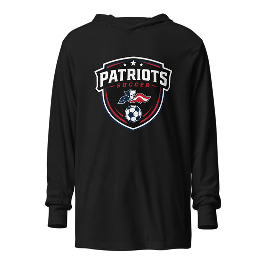 Performance | Hooded Long Sleeve T Shirt | LFMS Athletics | Patriots Soccer Logo