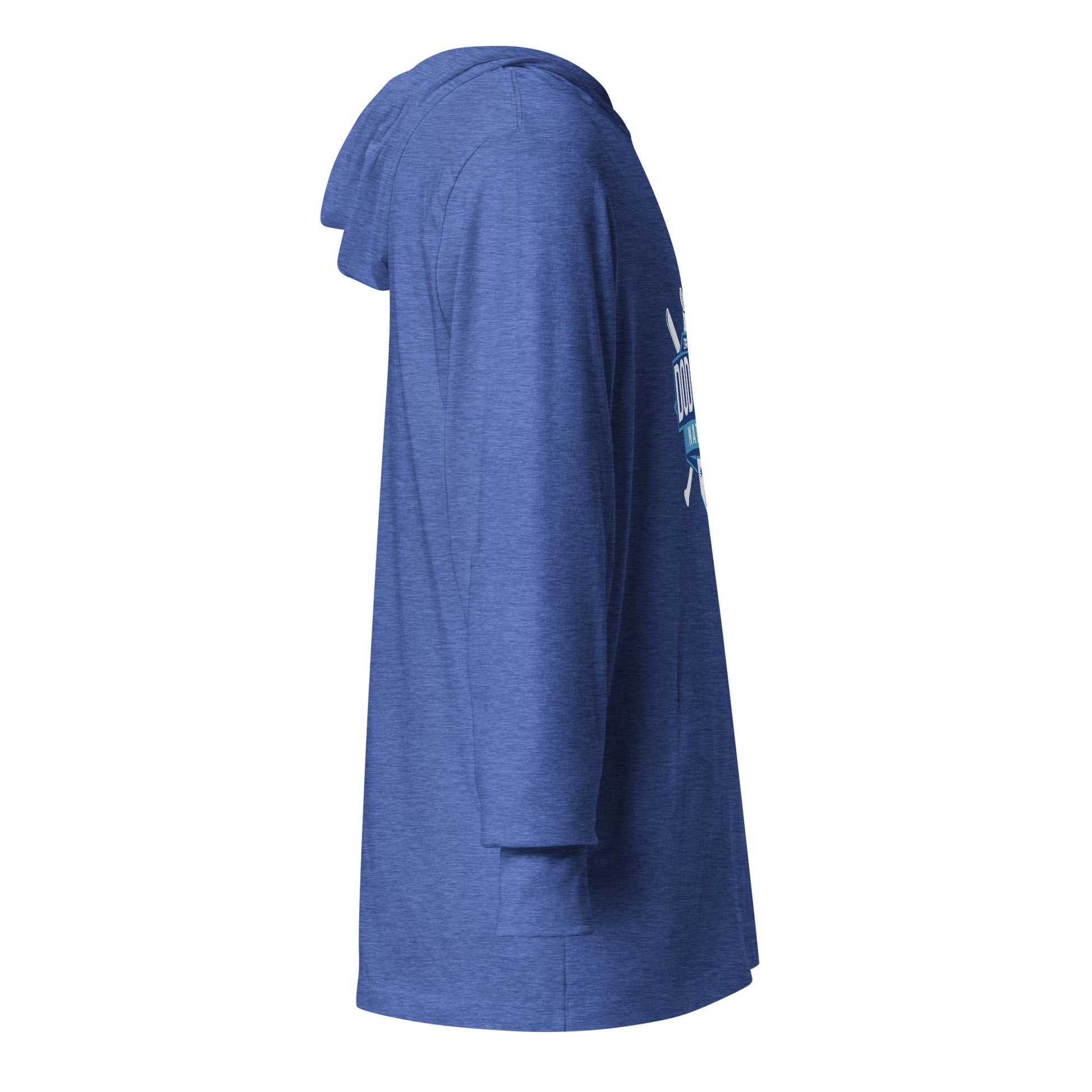 Performance | Hooded Long Sleeve T Shirt | LI Dodgers Nation | Varsity Crest Logo