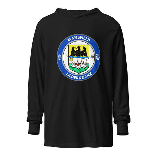 Performance | Hooded Long Sleeve T Shirt | Liederkranz Soccer Club | Badge Logo