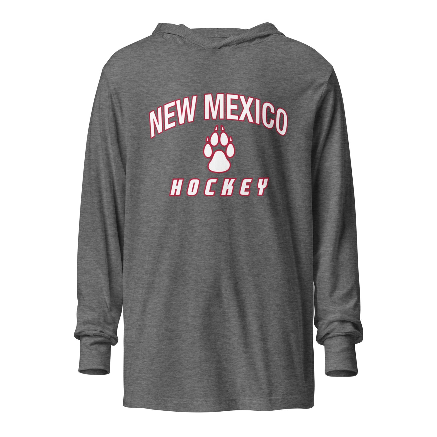 Performance | Hooded Long Sleeve T Shirt | Lobo Women’s Ice Hockey | Script Logo