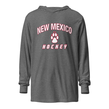 Performance | Hooded Long Sleeve T Shirt | Lobo Women’s Ice Hockey | Script Logo