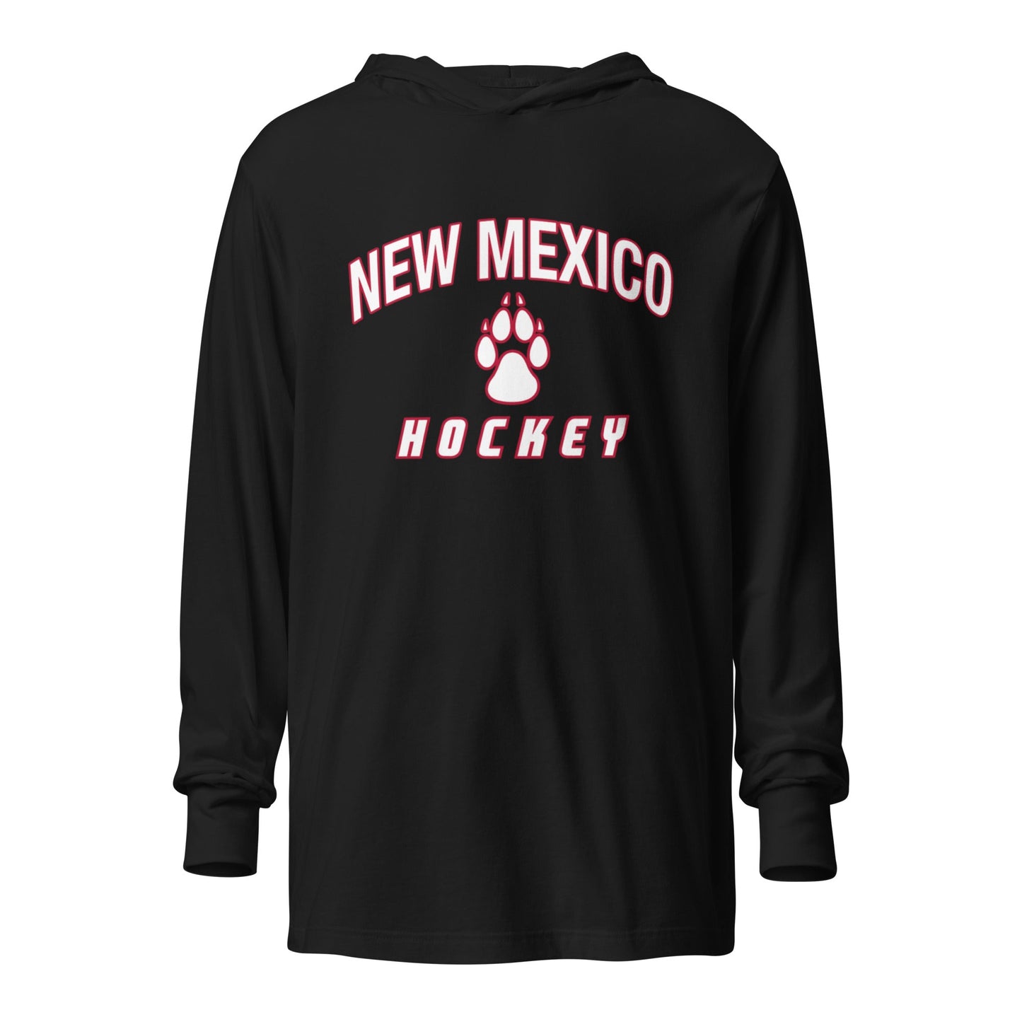 Performance | Hooded Long Sleeve T Shirt | Lobo Women’s Ice Hockey | Script Logo