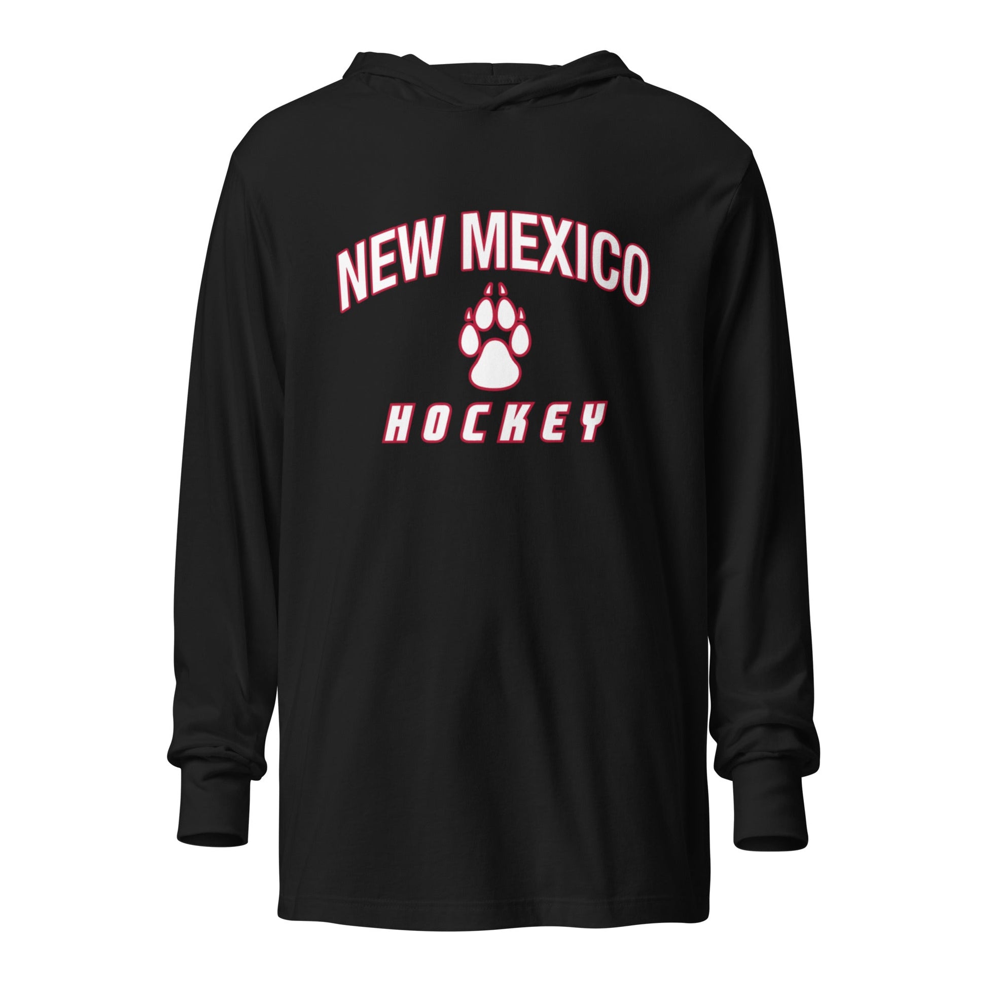 Performance | Hooded Long Sleeve T Shirt | Lobo Women’s Ice Hockey | Script Logo