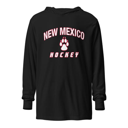 Performance | Hooded Long Sleeve T Shirt | Lobo Women’s Ice Hockey | Script Logo