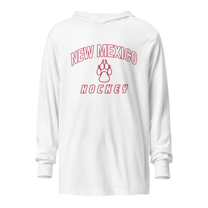 Performance | Hooded Long Sleeve T Shirt | Lobo Women’s Ice Hockey | Script Logo