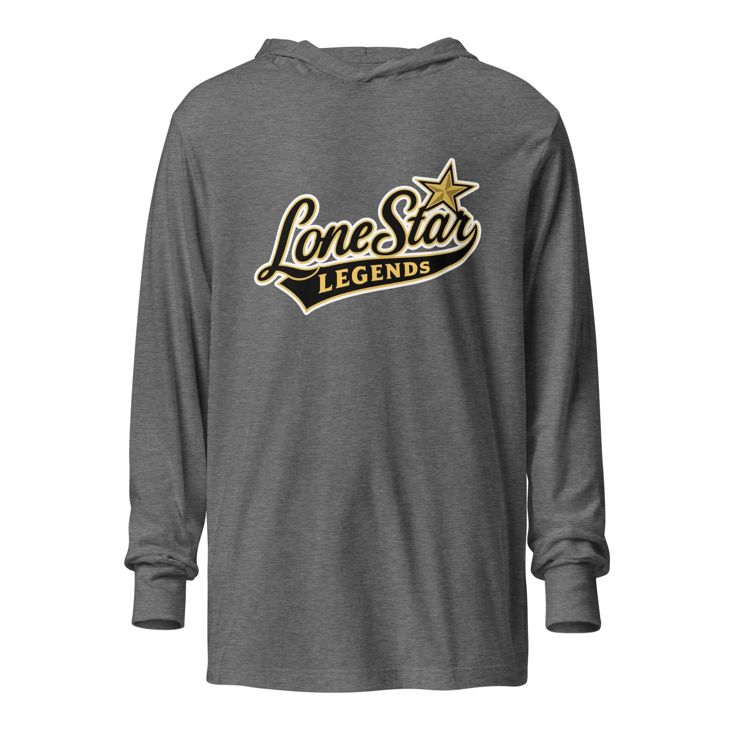 Performance | Hooded Long Sleeve T Shirt | Lone Star legends | Script Logo