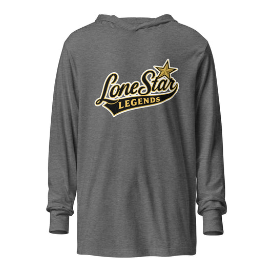 Performance | Hooded Long Sleeve T Shirt | Lone Star legends | Script Logo