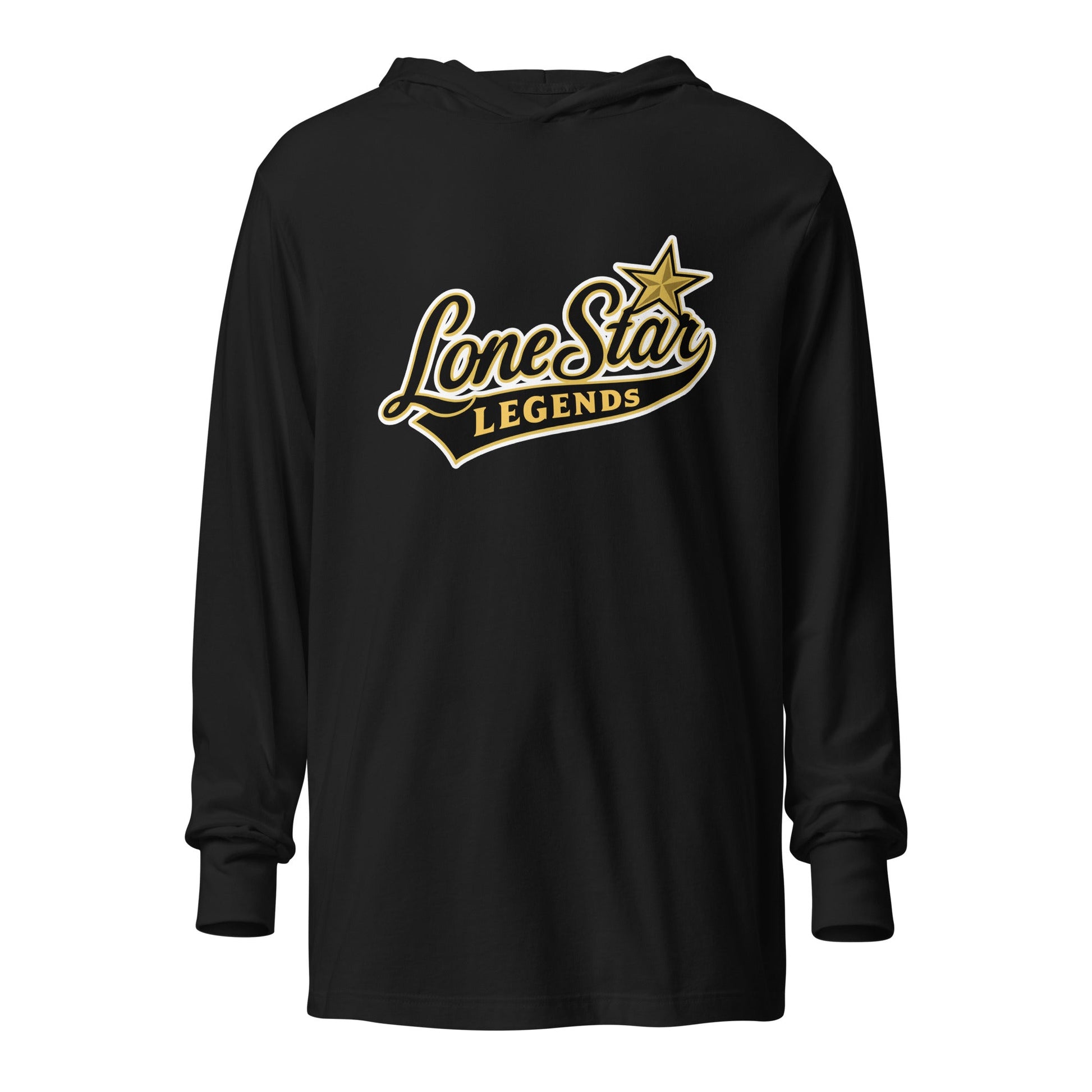 Performance | Hooded Long Sleeve T Shirt | Lone Star legends | Script Logo