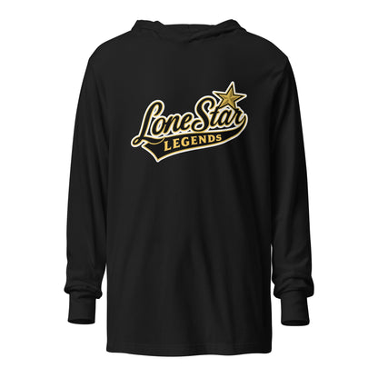 Performance | Hooded Long Sleeve T Shirt | Lone Star legends | Script Logo