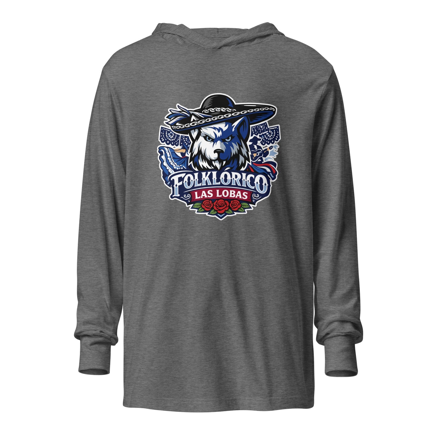 Performance | Hooded Long Sleeve T Shirt | Los Lobitos | Las Lobas Logo