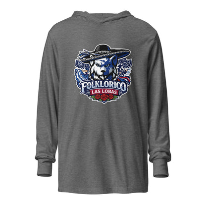 Performance | Hooded Long Sleeve T Shirt | Los Lobitos | Las Lobas Logo
