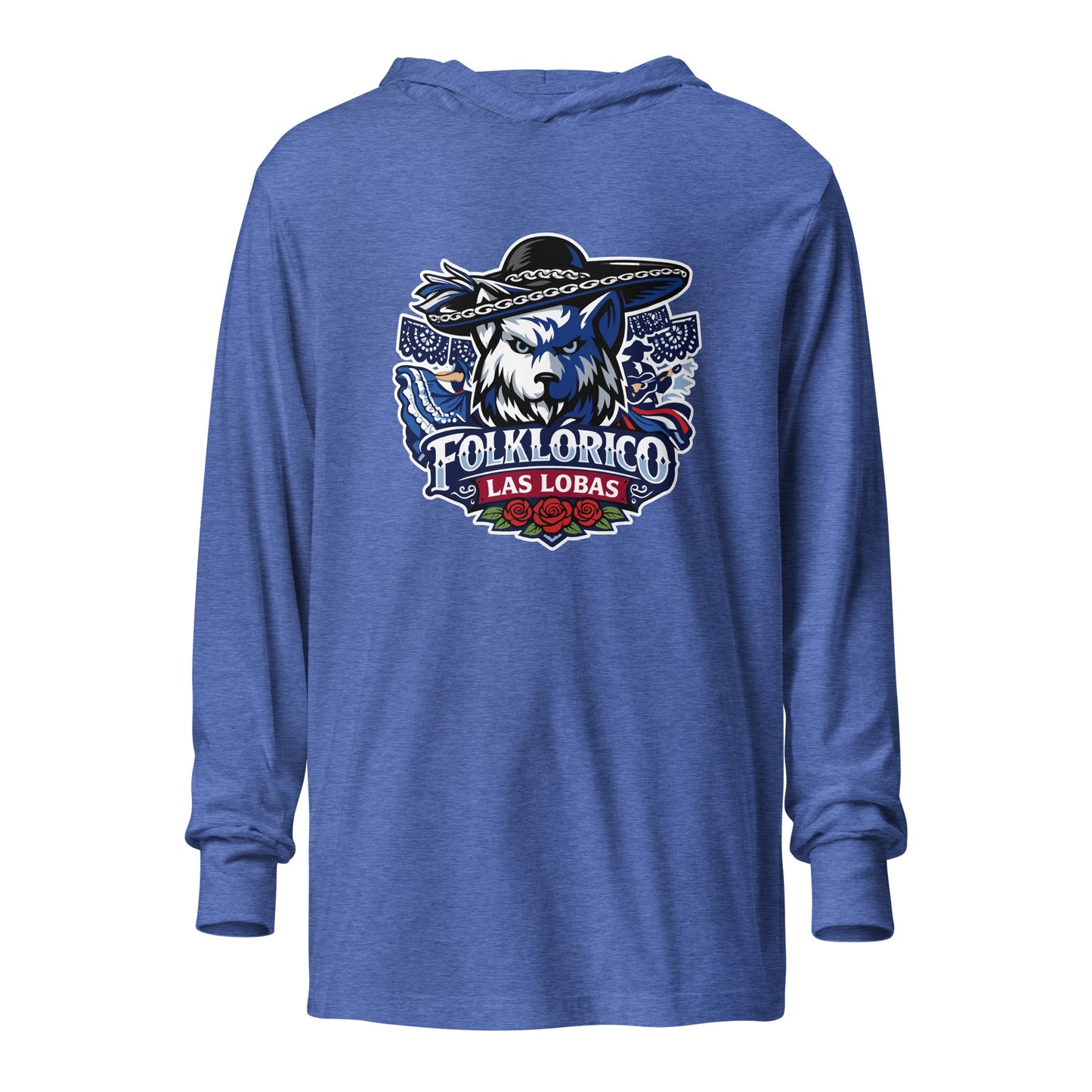 Performance | Hooded Long Sleeve T Shirt | Los Lobitos | Las Lobas Logo