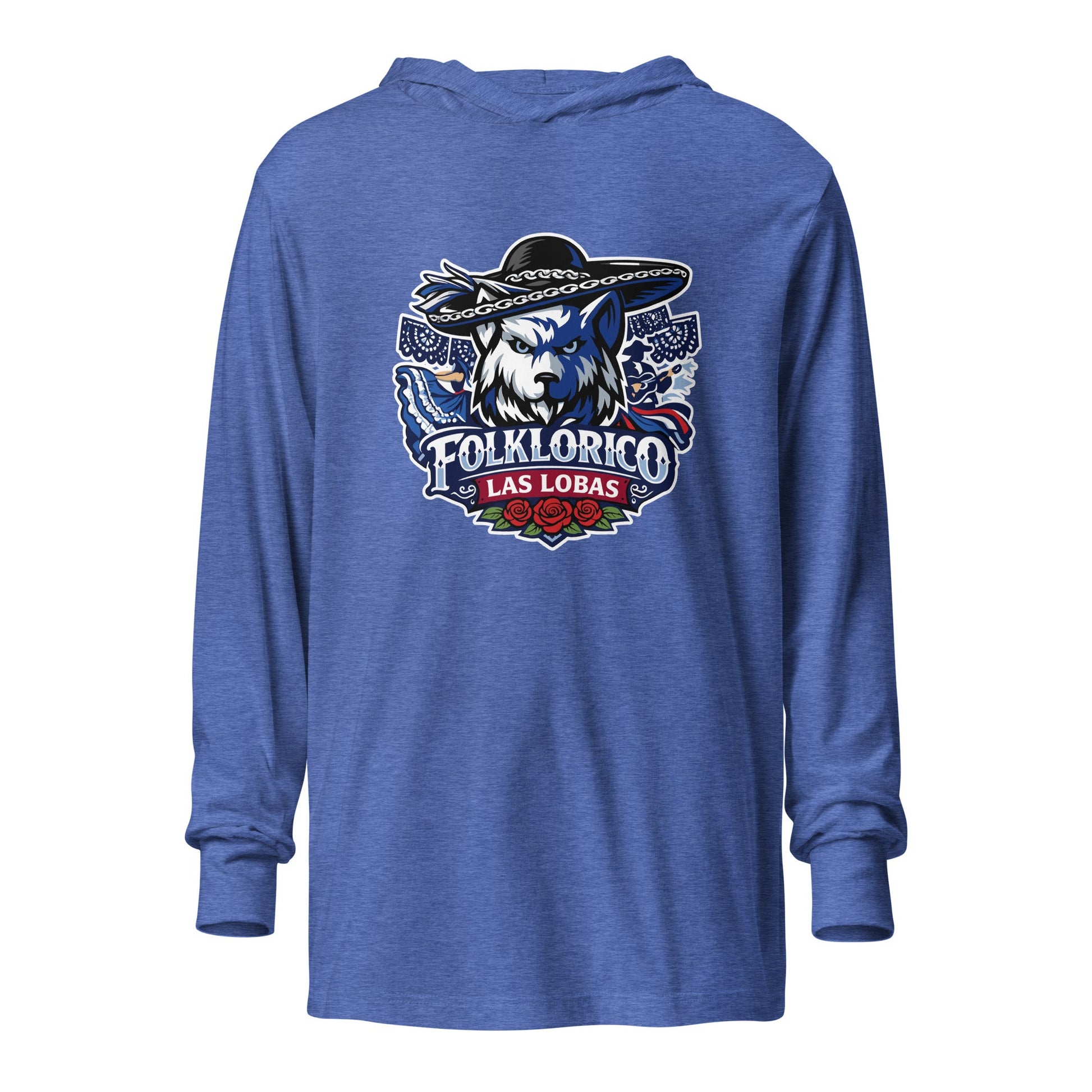 Performance | Hooded Long Sleeve T Shirt | Los Lobitos | Las Lobas Logo
