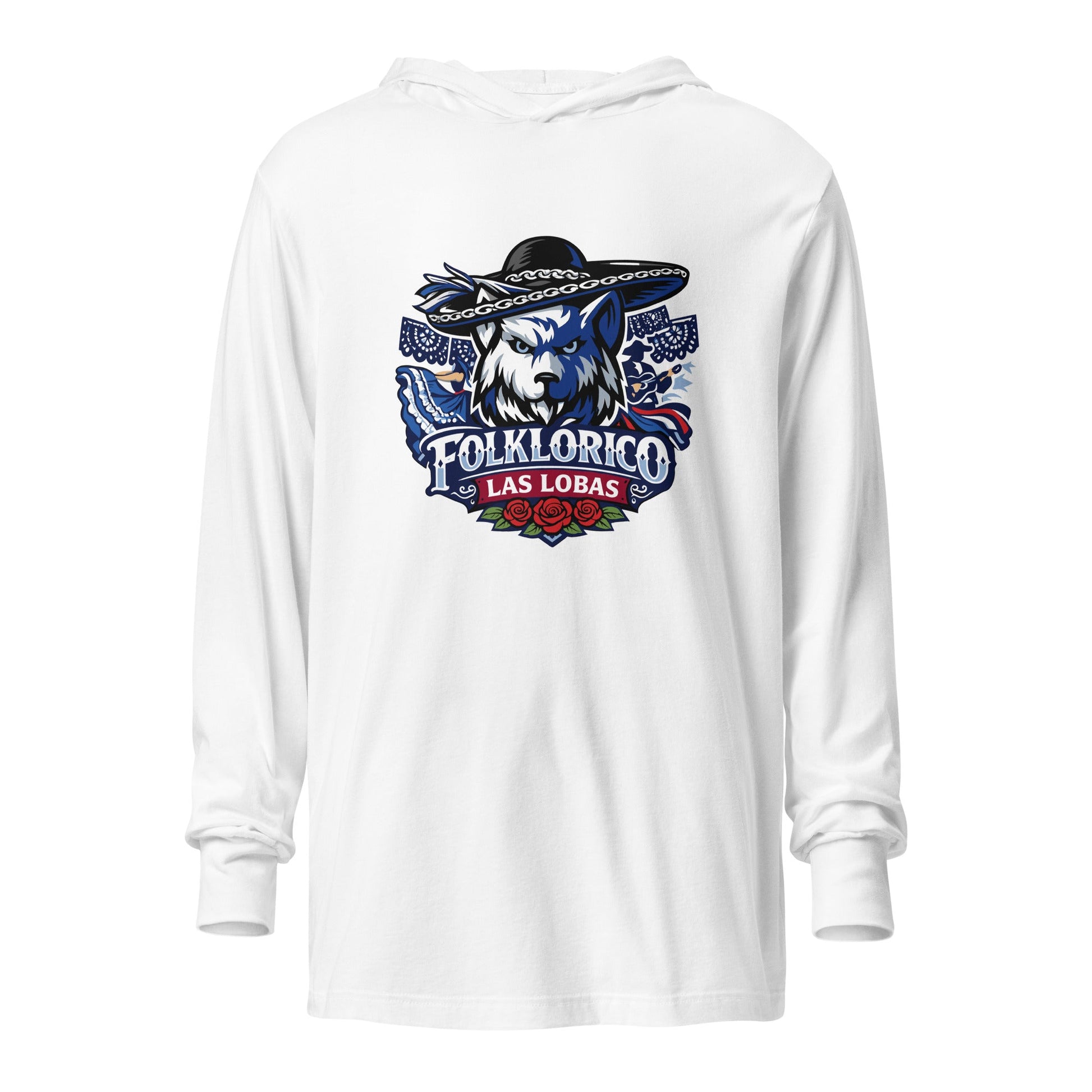 Performance | Hooded Long Sleeve T Shirt | Los Lobitos | Las Lobas Logo