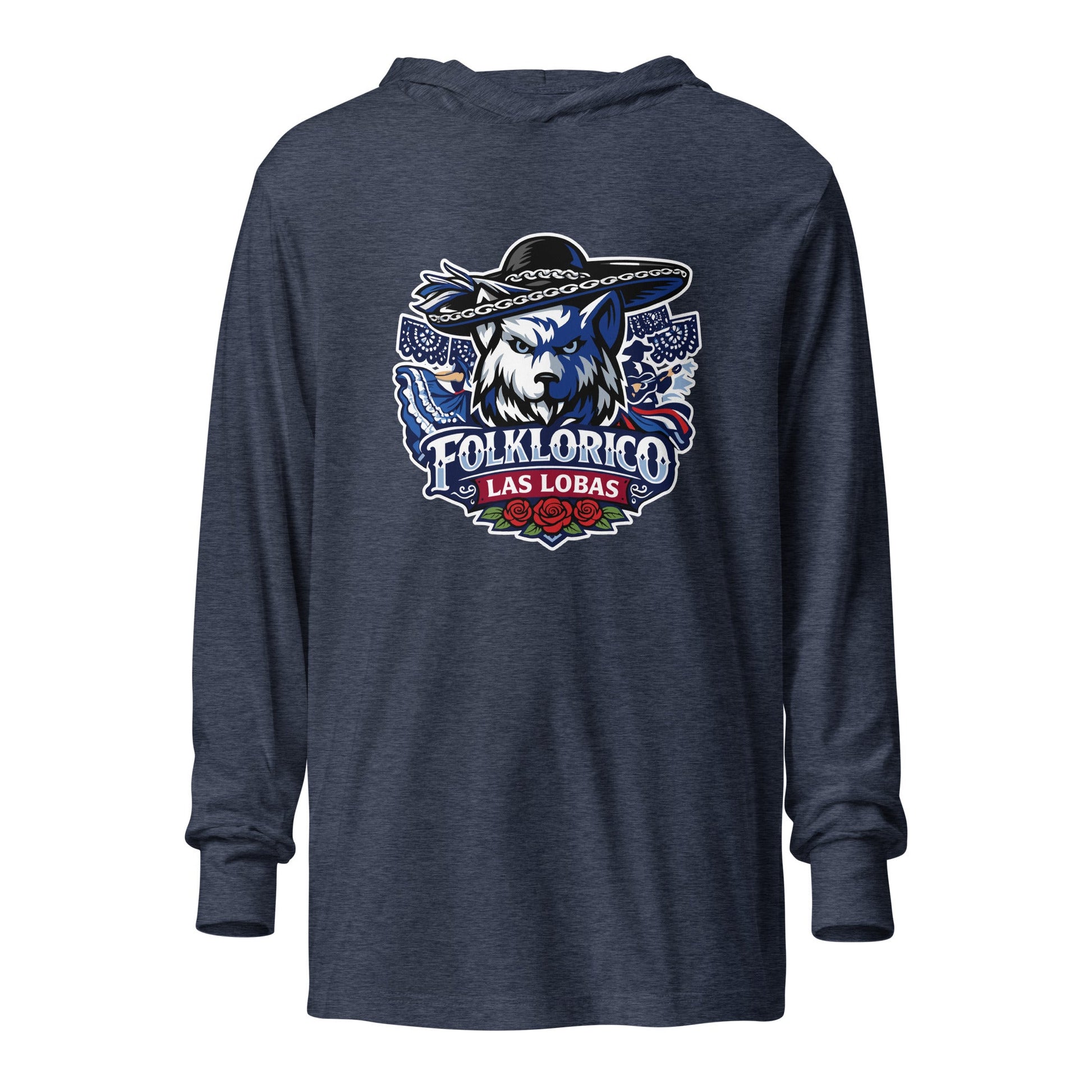 Performance | Hooded Long Sleeve T Shirt | Los Lobitos | Las Lobas Logo